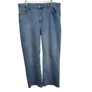 Old Navy Women Sz 16 Jeans Extra High Rise Wide Leg Denim Secret Smooth Pockets